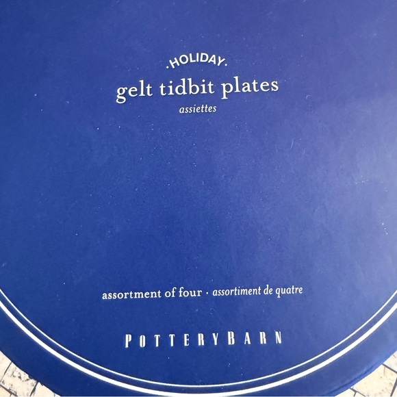 Pottery Barn New in box antiqued Hanukkah dessert plates - Picture 6 of 6
